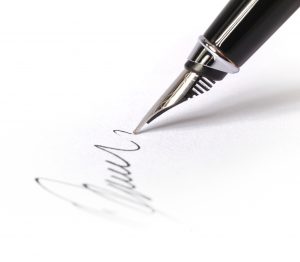 Signing a Blank Document